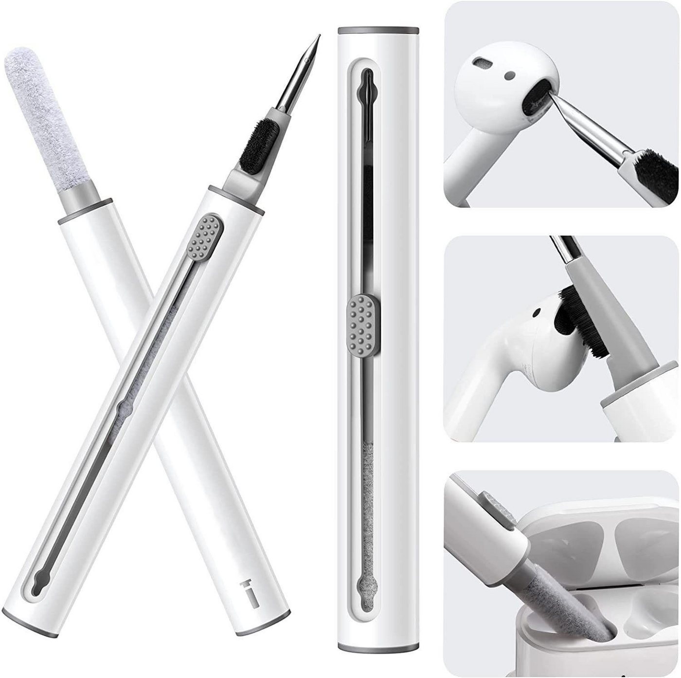 TUWENA Reinigungs-Set Reinigungsset für Airpods Samsung Earbuds, Bluetooth Kopfhörer Handy, Multifunktions weiche Bürste für Airpods Pro/1/2/3, Kopfhörer, Kamera