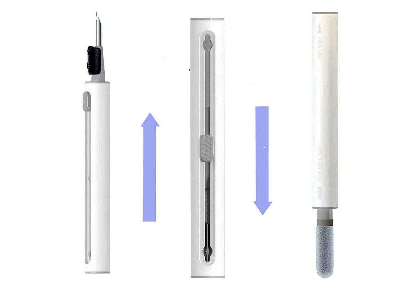 TUWENA Reinigungs-Set Reinigungsset für Airpods Samsung Earbuds, Bluetooth Kopfhörer Handy, Multifunktions weiche Bürste für Airpods Pro/1/2/3, Kopfhörer, Kamera Bild 2