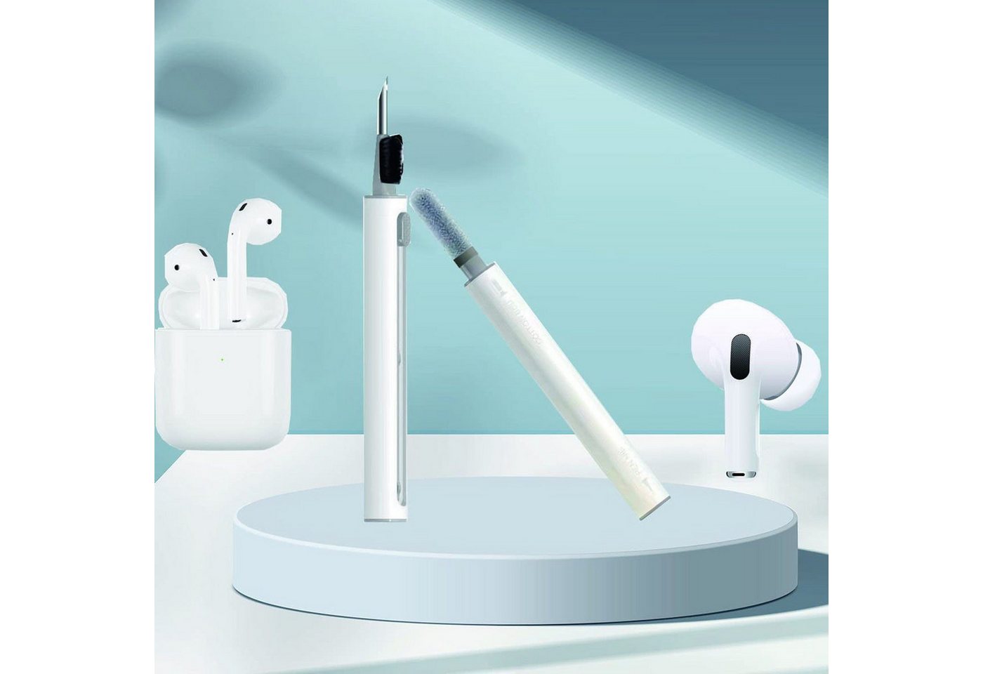 TUWENA Reinigungs-Set Reinigungsset für Airpods Samsung Earbuds, Bluetooth Kopfhörer Handy, Multifunktions weiche Bürste für Airpods Pro/1/2/3, Kopfhörer, Kamera Bild 3