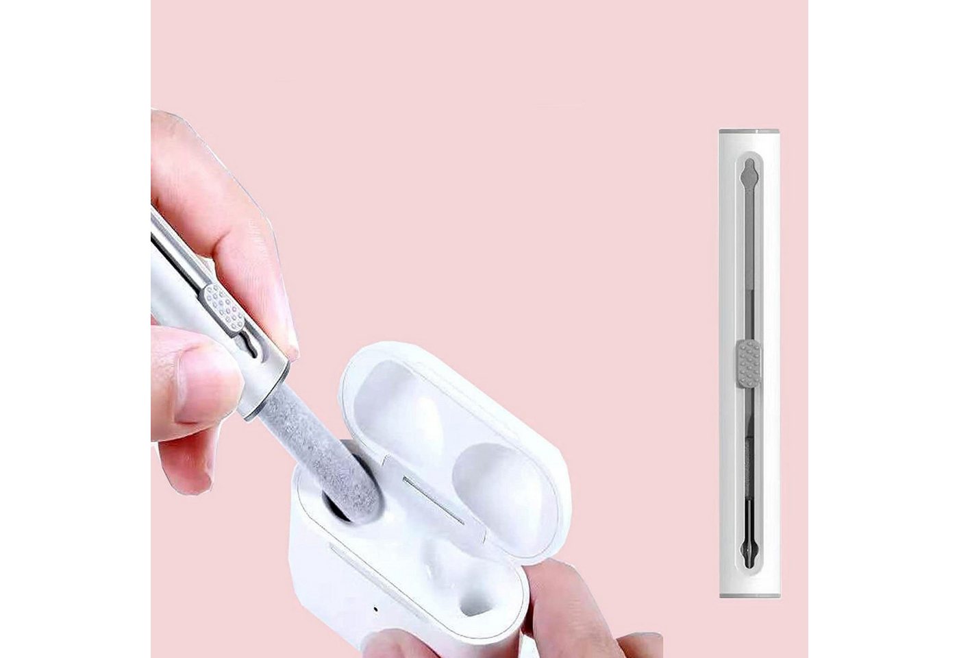 TUWENA Reinigungs-Set Reinigungsset für Airpods Samsung Earbuds, Bluetooth Kopfhörer Handy, Multifunktions weiche Bürste für Airpods Pro/1/2/3, Kopfhörer, Kamera Bild 4