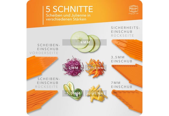 Börner Gemüsehobel Gemüsehobel V3 TrendLine Profi Set