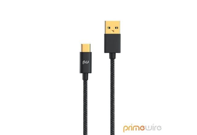 Primewire USB-Kabel, 3.1, USB-C, USB 3.0 Typ A (50 cm), Datenkabel, Ladekabel, Nylonmantel, bidirektional, Geschirmt - 0,5m