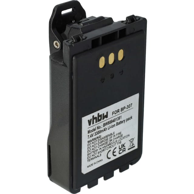vhbw Akku Ersatz für Icom BP-307 für Transceiver (3300 mAh, 7,4 V, Li-Ion) Akku Akku Li-Ion 3300 mAh (7,4 V, 1 St), Leistungsfähiger Austausch-Akku für Ihr Funkgerät, Walkie-Talkie
