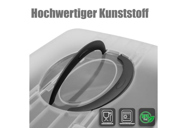 BigDean Kuchentransportbox 1 Kuchen & Muffin Transportbox ideale Partycontainer für jeden Anlass, Kunststoff, (Packung, 1-tlg., Kuchentransportbox), Langlebig, Stabil, Hoher Deckel, Clipverschluss, BPA-Frei