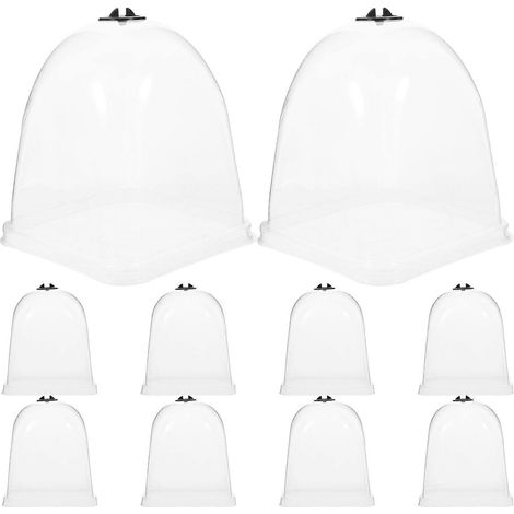 Set Mit 10 Atmungsaktiven Gartenglocken Für Pflanzen, Zum Schutz Vor Feuchtigkeit Und Zur Gestaltung Von Gartenkuppeln. – 11,00 X 10,00 X 10,00 Cm