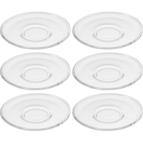 Set Mit 6 Untersetzern, Tassenuntersetzern, Dekorativen Tellern Für Cupcakes Und Desserts – 9 X 9 X 1,5 Cm – Transparent
