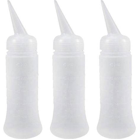 Set Mit 3 Leeren, Wiederbefüllbaren 260-ml-kunststoffflaschen Mit Skala Zum Händewaschen Und Zur Medikamentenzubereitung, Für Den Gebrauch Zu Hause Und Im Geschäft. – M