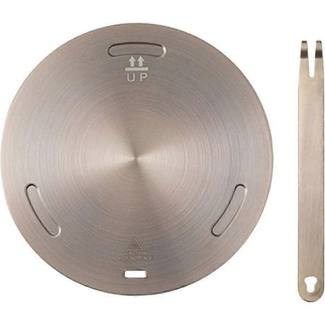 Gaskochfeld-set Aus Metall Mit Adapter Und Wärmeverteiler – 16 X 16 X 0,3 Cm – Roségold
