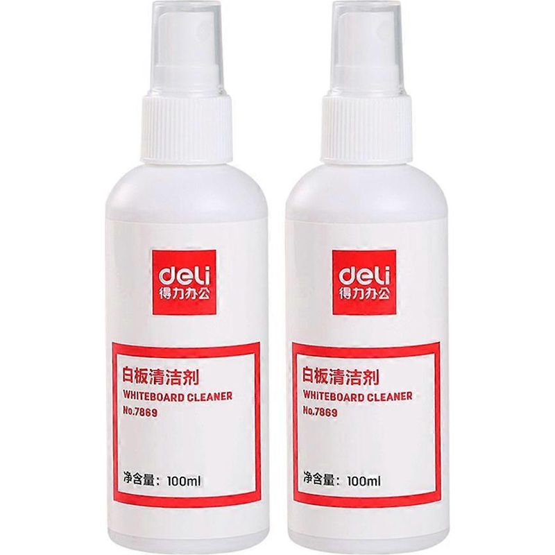 Packung Mit 2 X 100 Ml Flaschen Whiteboard-reinigerspray. – 13,50 X 4,00 X 4,00 Cm – Weiß