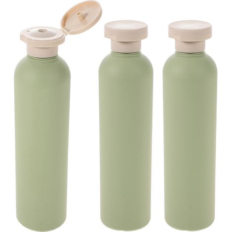 Set Mit 3 Schlichten Shampoo- Und Lotionflaschen – 19 X 4,9 Cm – Grün