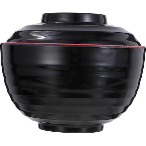 Set Aus 2 Kleinen Japanischen Schalen Mit Deckel, Geeignet Für Miso, Suppe Und Fondue. – 15,00 X 15,00 X 11,50 Cm