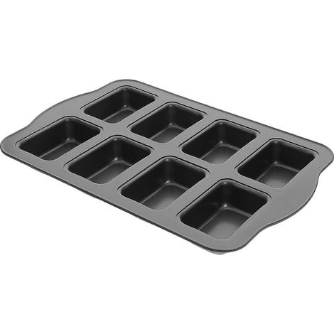 Mini-kastenform, Mini-kastenform Aus Kohlenstoffstahl, Metall-brotform Mit Mehreren Fächern – 36 X 24 Cm – Grau
