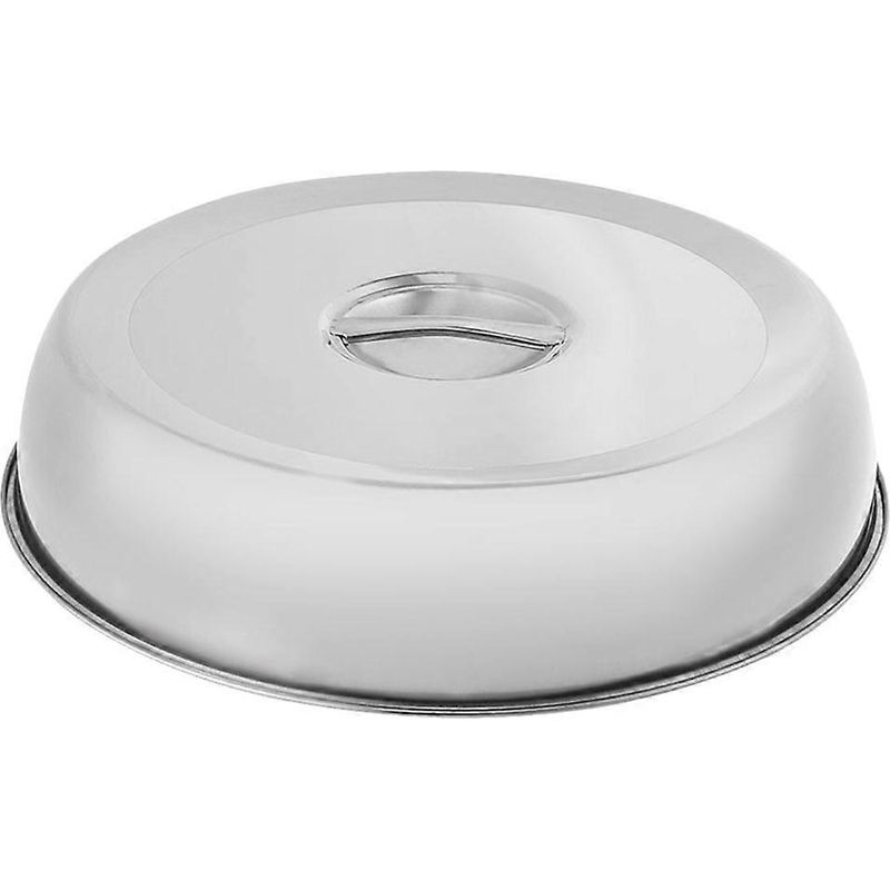 Steakdeckel Aus Edelstahl Mit Griff, Grillabdeckung, Metall-steakdeckel – 24,00 X 24,00 X 16,50 Cm – Silber
