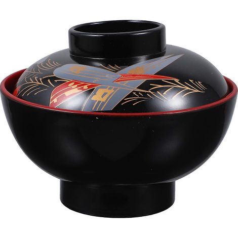 Traditionelle Japanische Ramen-suppenschale Mit Passendem Deckel – 11,9 X 11,9 X 9 Cm