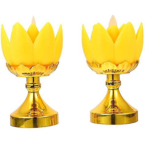 Set Mit 2 Led-buddha-lotuslampen