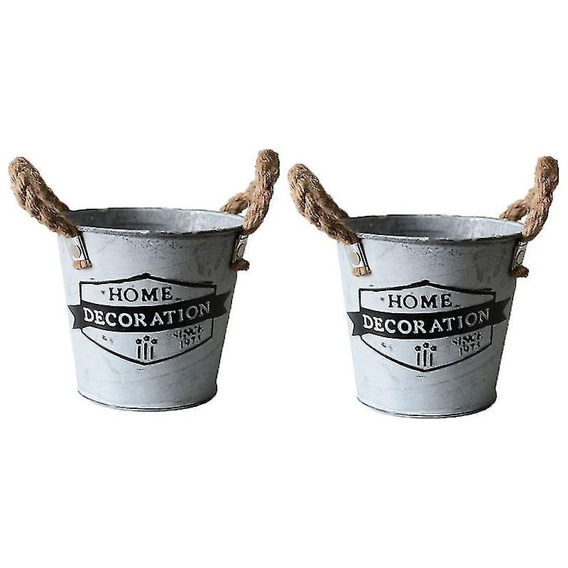 2 Eiserne Pflanzgefäße