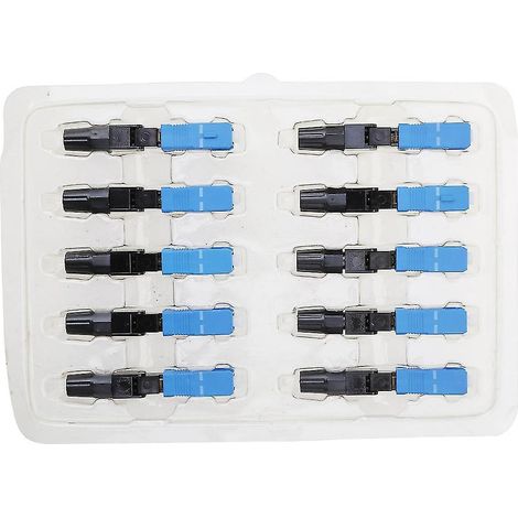 Packung Mit 10 Sc-schnellverbindern Für Multimode- Und Singlemode-glasfaser (upc)