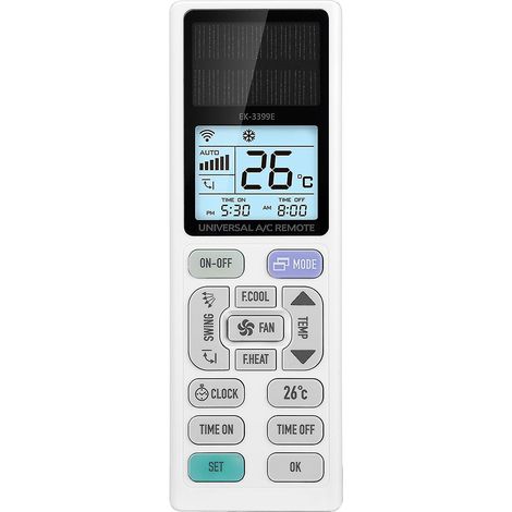 Ek 3399e Universelle Lcd-fernbedienung Mit Geringem Stromverbrauch Für Klimaanlagen