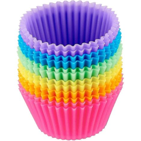 Wiederverwendbare Silikon-muffinformen Und Cupcake-förmchen, 12er-set