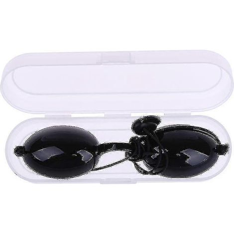 Augenklappe, Laserschutzbrille, Schutzmaske, Patientin In Einer Ipl-black-schönheitsklinik