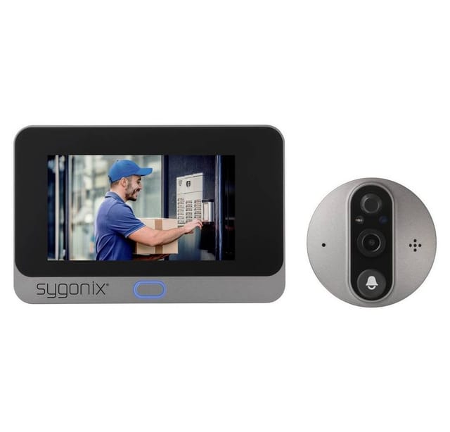 Sygonix Video-Türsprechanlage Wi-Fi Türsprechanlage mit Türspion SY-5050582 (Spionkamera)