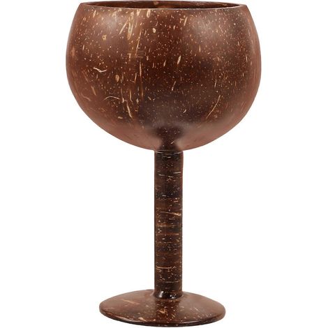 Becher Aus Kokosnussschale, Cocktailglas Aus Kokosnussschale, Wein- Oder Saftglas Für Eine Hawaii-party – 14,50 X 10,00 X 10,00 Cm