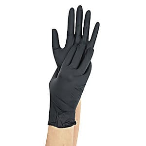 Franz Mensch Nitril-Handschuhe Hygostar "Safe Light", Schwarz, 100 Stück