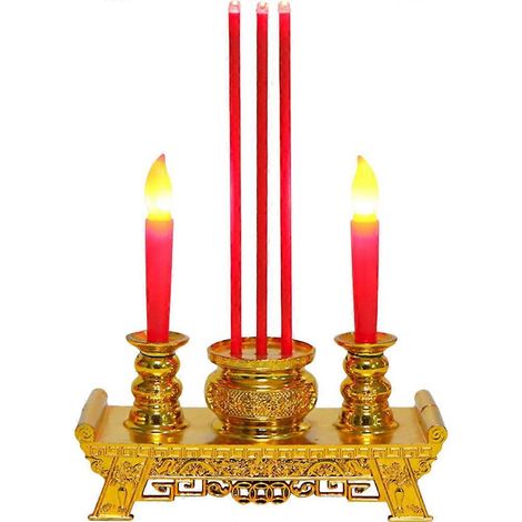 Chinesische Kerze, Kandelaber, Altarzubehör Für Buddhistische Verehrung – 21,5 X 15,4 Cm