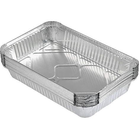 Set Mit 25 Aluminium-grillschalen, Ideal Zum Kochen, Braten, Backen, Einfrieren Und Aufbewahren Von Lebensmitteln. Große Aluminium-lebensmittelschalen (31 Cm X 21 Cm X 31 Cm).