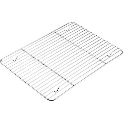 Kühlgitter, Drahtgitter, Edelstahlgitter, Küchenabtropfgestell, Backutensilien – 39,00 X 28,50 X 2,00 Cm – Silber