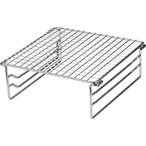 Warmhalterost Für Grills Aus Edelstahl, Faltbar, Für Den Außenbereich – Silber