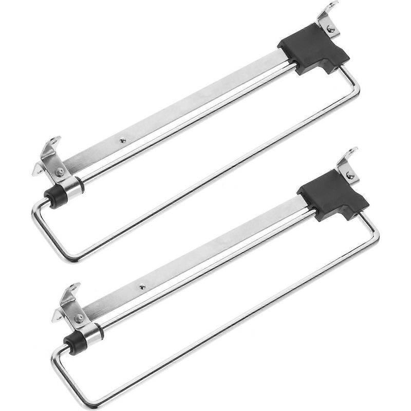 Set Mit 2 Verstellbaren Kleiderstangen, Teleskop-kleiderbügel – 25 X 6 X 4 Cm – Silber