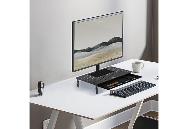 Maclean Laptop-Ständer MC-946, (bis 32,00 Zoll, 1-tlg., Laptopständer mit Schublade 13-32)
