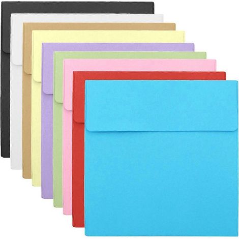 100 Leere Kraftpapierumschläge Für Einladungskarten Und Bargeld – 10 X 10 Cm