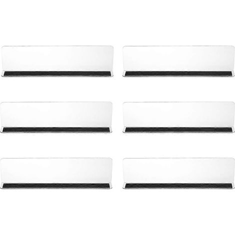 Set Mit 6 L-förmigen Regaltrennern, Kunststofftrennwänden, Warenteilern Für Geschäfte – 25 X 7 X 6 Cm