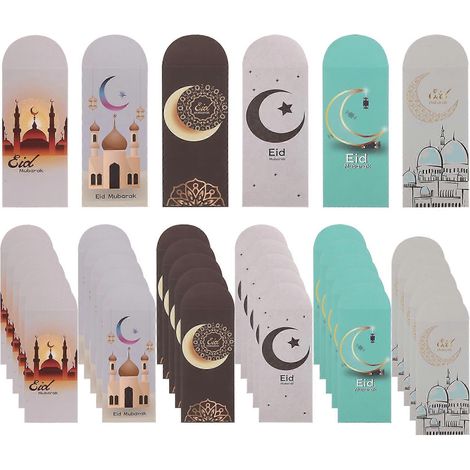 36 Umschläge Für Ramadan-karten, Eid-umschläge, Geschenkkartenumschläge – 18 X 8 Cm