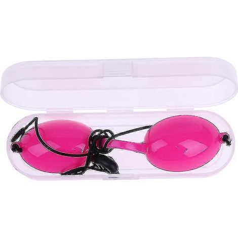 Augenklappe, Laserschutzbrille, Schutzmaske, Patientin In Einer Ipl-rose Red Schönheitsklinik
