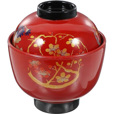 Große Japanische Suppenschüssel Für Nudeln Und Reis Mit Deckel, Ideal Für Izakaya-restaurants. – 10,80 X 9,70 X 9,70 Cm