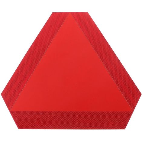 Sicherheitsschild Für Langsam Fahrende Fahrzeuge Mit Reflektierendem Dreieck – 40,50 X 35,00 X 0,20 Cm – Rot