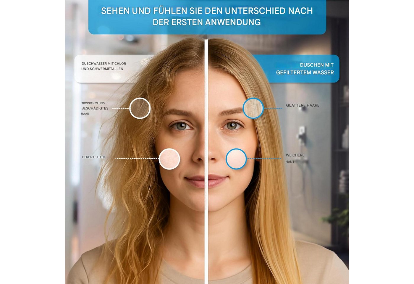 sparkpod Filter-Set Dusche Badewanne Hochleistungs-Duschfilter für Hautpflege, Zubehör für Alle Standard-Duschköpfe, ½-Zoll-Rohranschluss., Effektive Filterung für weicheres Wasser und verbesserte Hautpflege. Bild 3