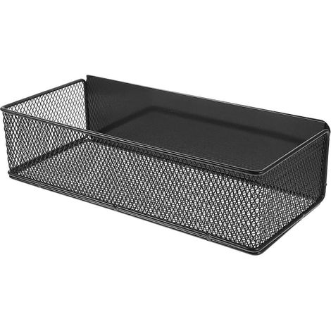 Magnetisches Ablagefach Zur Befestigung An Der Kühlschranktür, Multifunktionaler Korb, Gewürzregal – 28,00 X 12,00 X 7,00 Cm – Schwarz