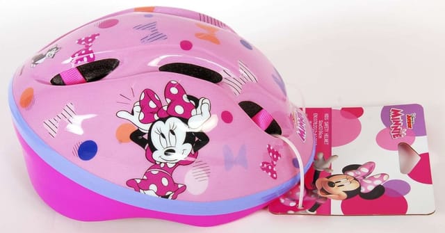 Volare Fahrradhelm Disney Kinderhelm Kinder Schutzhelm Fahrrad Rad Helm MINNIE MOUSE 1026, Verstellbar Kinnriemen, Belüftungsöffnungen, Extra leicht, Gr.:52-56cm