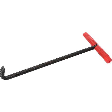 T-förmiger Schachtdeckel-hebehaken (1 Stück), Schachtdeckel-hebehaken, Dicker T-förmiger Haken – 45 X 20 Cm – Schwarz