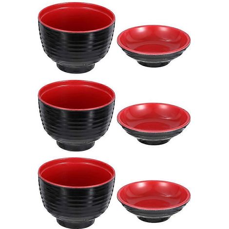 Set Aus 3 Kleinen Japanischen Schalen Mit Deckel: Miso-schalen, Suppenschalen Und Fondueschalen. – 9,70 X 9,70 X 9,50 Cm – Schwarz