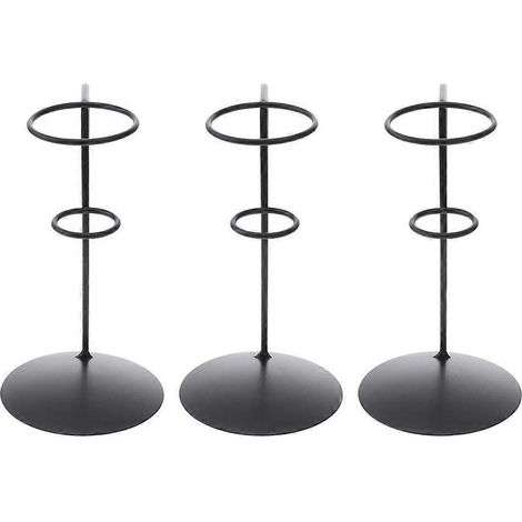 3er-set Eiswaffelständer, Eiförmiger Waffelständer, Waffelständer Aus Eisen, Einzelner Eiswaffelständer – 15,8 X 8,5 X 8 Cm – Schwarz