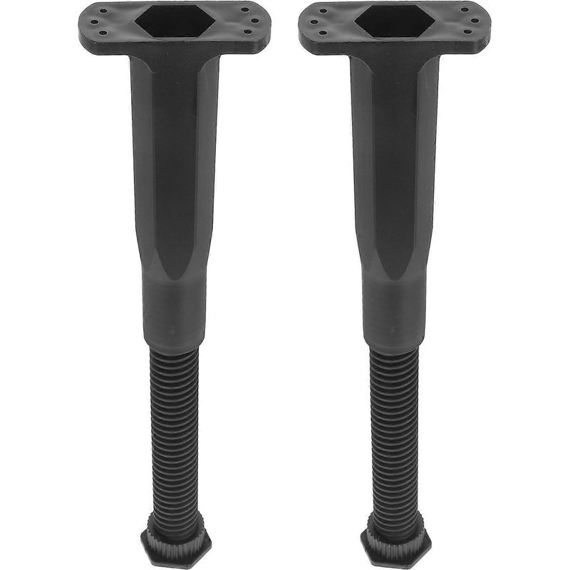Höhenverstellbare Möbelfüße, Robuste Ersatzfüße, Bettgestellstützen (höhenverstellbereich: 19,5–37,5 Cm) – 21,10 X 8,90 X 3,80 Cm – Schwarz 1