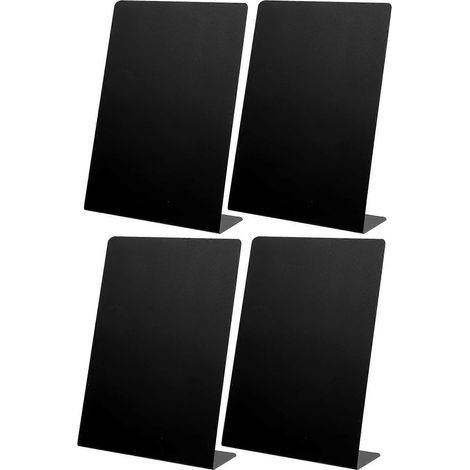 Set Mit 4 Dekorativen Preistafeln, Mini-tafeln, Preisauszeichnungstafeln – 21,00 X 15,00 X 5,00 Cm – Schwarz