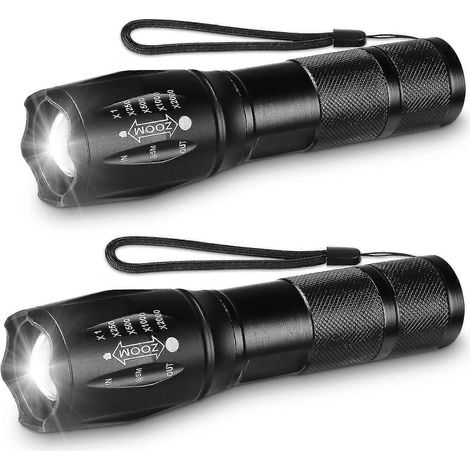 Ultrahelle 2000 Lumen Led-taschenlampe, 5 Beleuchtungsmodi Und Einstellbarer Fokus, Ip67 Wasserdicht, Mini-taschenlampe, Ideal Für Camping Und Andere Aktivitäten.