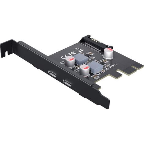 Spezielle 2-port-typ-c-erweiterungskarte, Pcie X1-zu-typ-c-konverter