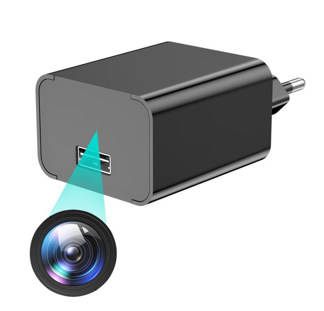 SpionProfi Überwachungskamera Mini Kamera FULL HD Usb Ladegerät Video Ton Aufnahme Überwachung (Innenbereich, Ladegerät versteckte Mini Kamera inkl. Nachtsicht & Bewegungsmelder)